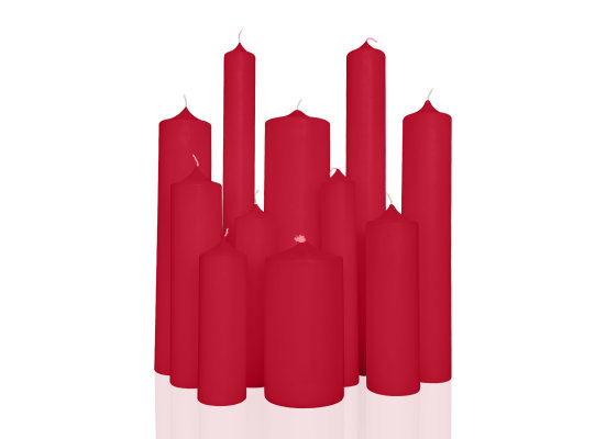 Altarkerzen Weihnachtsrot aus 100%...