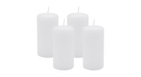 4er Set Adventskranzkerzen Weiß Ø 50 x 100 mm