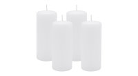 4er Set Adventskranzkerzen Weiß Ø 50 x 120 mm