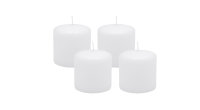 4er Set Adventskranzkerzen Weiß Ø 60 x 80 mm