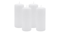 4er Set Adventskranzkerzen Weiß Ø 60 x 120 mm