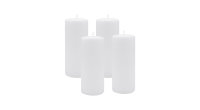 4er Set Adventskranzkerzen Weiß Ø 70 x 180 mm