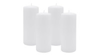 4er Set Adventskranzkerzen Weiß Ø 80 x 200 mm
