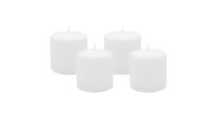4er Set Adventskranzkerzen Weiß Ø 100 x 100 mm