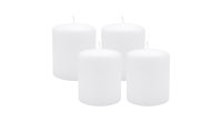 4er Set Adventskranzkerzen Weiß Ø 100 x 120 mm