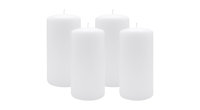 2er Set Adventskranzkerzen Weiß Ø 100 x 250 mm
