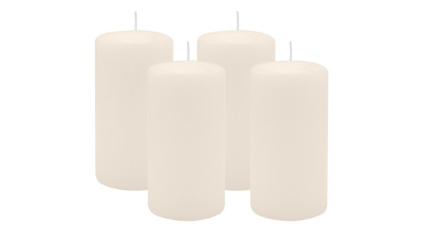 4er Set Adventskranzkerzen Elfenbein Ø 60 x 100 mm