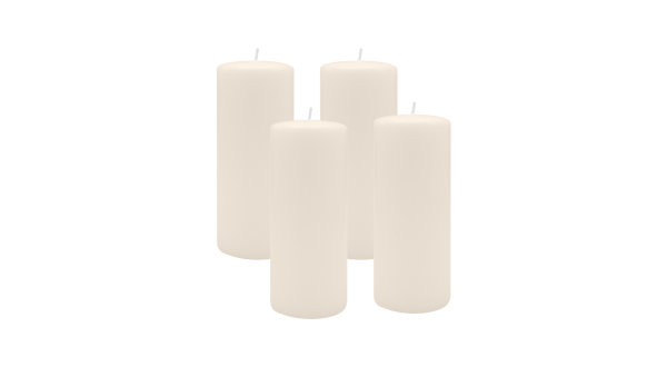 4er Set Adventskranzkerzen Elfenbein Ø 70 x 180 mm