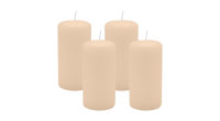 4er Set Adventskranzkerzen Champagner Ø 50 x 100 mm