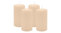4er Set Adventskranzkerzen Champagner Ø 60 x 100 mm