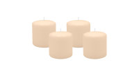 4er Set Adventskranzkerzen Champagner Ø 100 x 100 mm