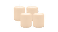 4er Set Adventskranzkerzen Champagner Ø 100 x 120 mm
