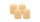 4er Set Adventskranzkerzen Beige Ø 50 x 60 mm
