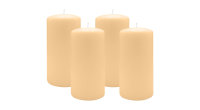 4er Set Adventskranzkerzen Beige Ø 100 x 200 mm