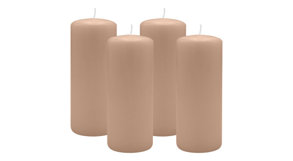 4er Set Adventskranzkerzen Portobello Nougat Ø 60 x 120 mm