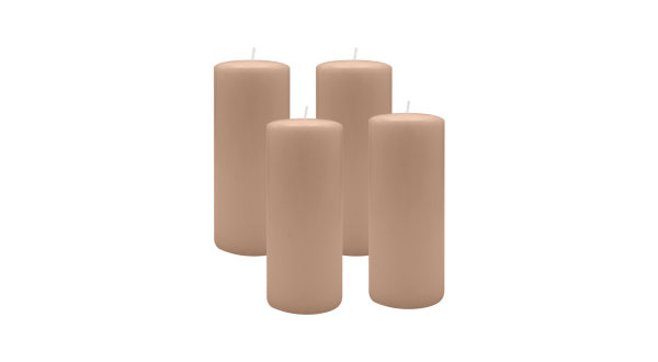 4er Set Adventskranzkerzen Portobello Nougat Ø 70 x 180 mm