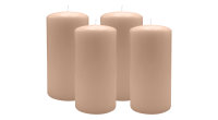 4er Set Adventskranzkerzen Portobello Nougat Ø 80...
