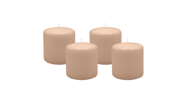 4er Set Adventskranzkerzen Portobello Nougat Ø 100 x 100 mm