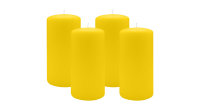 4er Set Adventskranzkerzen Zitrone Gelb Ø 100 x...
