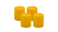 4er Set Adventskranzkerzen Goldgelb Ø 50 x 60 mm
