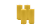 4er Set Adventskranzkerzen Mostard Senf Ø 50 x 200 mm