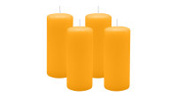 4er Set Adventskranzkerzen Mais Gelb/Orange Ø 50 x...