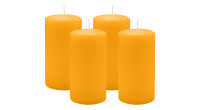 4er Set Adventskranzkerzen Mais Gelb/Orange Ø 60 x...