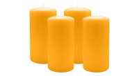 4er Set Adventskranzkerzen Mais Gelb/Orange Ø 80 x...