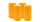 4er Set Adventskranzkerzen Mais Gelb/Orange Ø 80 x 150 mm