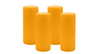 4er Set Adventskranzkerzen Mais Gelb/Orange Ø 80 x...