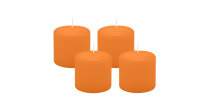 4er Set Adventskranzkerzen Mango Orange Ø 60 x 60 mm