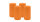 4er Set Adventskranzkerzen Mango Orange Ø 100 x 200 mm