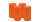 4er Set Adventskranzkerzen Karotte Dunkel-Orange Ø 60 x 100 mm