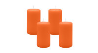 4er Set Adventskranzkerzen Karotte Dunkel-Orange Ø...