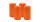 2er Set Adventskranzkerzen Karotte Dunkel-Orange Ø 100 x 250 mm