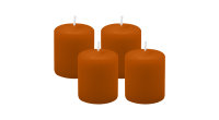 4er Set Adventskranzkerzen Cotto Braun Ø 50 x 60 mm