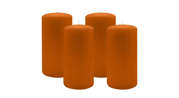 2er Set Adventskranzkerzen Cotto Braun Ø 100 x 300 mm