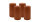 2er Set Adventskranzkerzen Haselnuss Ø 100 x 250 mm