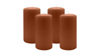 2er Set Adventskranzkerzen Haselnuss Ø 100 x 300 mm