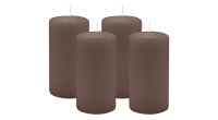 4er Set Adventskranzkerzen Mocca Ø 60 x 100 mm