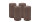 4er Set Adventskranzkerzen Mocca Ø 60 x 100 mm