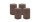 4er Set Adventskranzkerzen Mocca Ø 100 x 150 mm