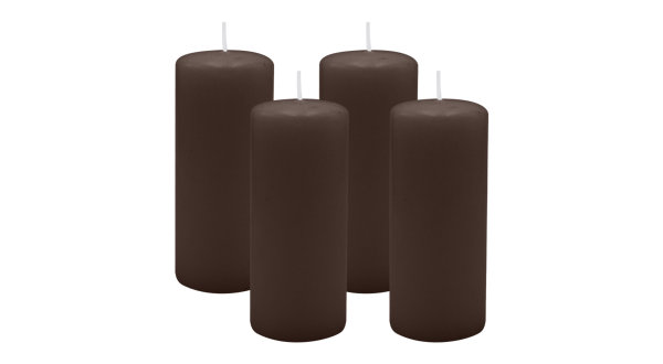 4er Set Adventskranzkerzen Chocolate Schokolade Ø 50 x 120 mm