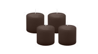 4er Set Adventskranzkerzen Chocolate Schokolade Ø...