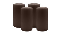 4er Set Adventskranzkerzen Chocolate Schokolade Ø...