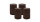 4er Set Adventskranzkerzen Chocolate Schokolade Ø 100 x 150 mm