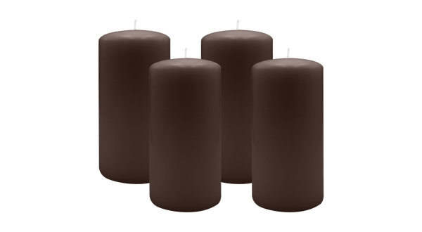 4er Set Adventskranzkerzen Chocolate Schokolade Ø 100 x 200 mm