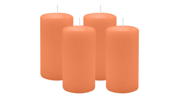4er Set Adventskranzkerzen Lachs Ø 60 x 100 mm