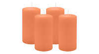 4er Set Adventskranzkerzen Lachs Ø 60 x 100 mm