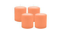 4er Set Adventskranzkerzen Lachs Ø 100 x 120 mm